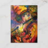 FLUTISTPORTRAIT / Venezianische Maskierung Visitenkarte (Rückseite)