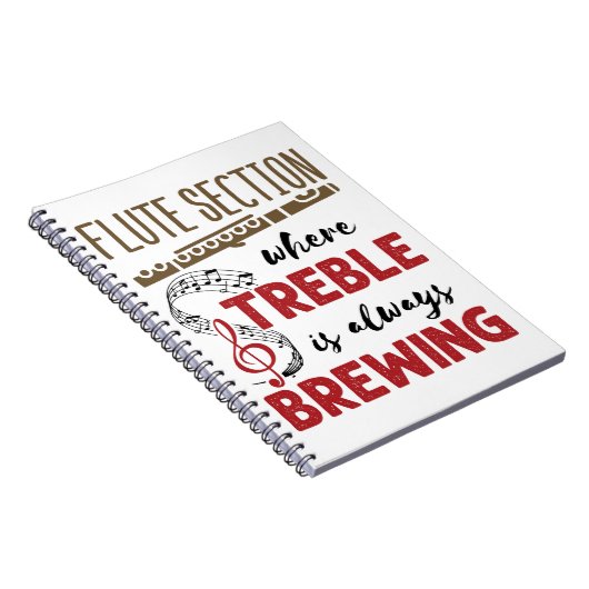 Flutsektion Marching Band Treble Breeling Notizblock (Rechte Seite)