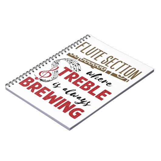 Flutsektion Marching Band Treble Breeling Notizblock (Linke Seite)