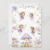 Flutter and Twirl Fairy First 1st Birthday Einladung (Rückseite)