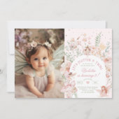 Flutter and Twirl Fairy princess Any Age BIrthday Einladung (Vorderseite)