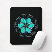 Flutter-Aqua-Schmetterling-Mandala Mousepad (Mit Mouse)