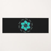 Flutter-Aqua-Schmetterling-Mandala Yogamatte (Vorderseite (Horizontal))