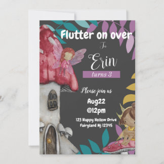 Flutter auf der Einladungskarte über den Geburtsta