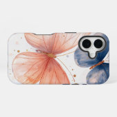 Flutter Bloom" - Flatercolor Butterfly Phone Case iPhone 16 Hülle (Rückseite (Horizontal))