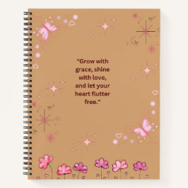 "Flutter & Blüh: Ein Journal für Positivität Notizblock