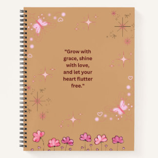 "Flutter & Blüh: Ein Journal für Positivität Notizblock