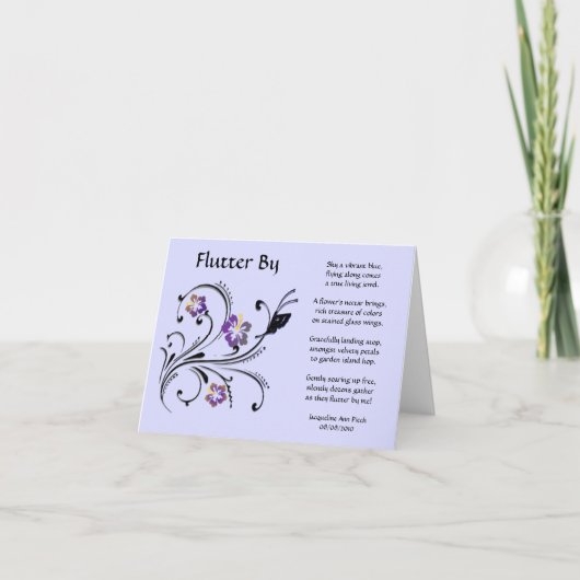 Flutter durch Grußkarte Karte (Vorderseite)