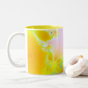 Flutter durch zweifarbige tasse