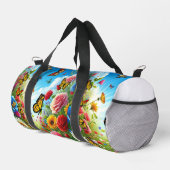 Flutter & Fit Schöner Schmetterlingsgarten Duffle Bag (Rechte Ecke)