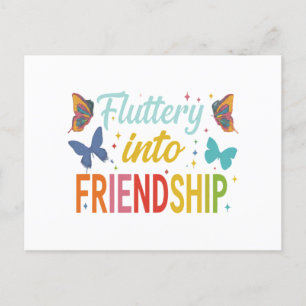 Flutter in Freundschaft Einladungspostkarte