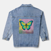 "Flutter in Style" oder "Flügel der Eleganz" Jeansjacke (Rückseite)