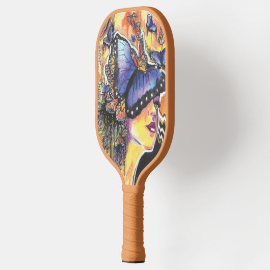 Flutter Monogram Initial Butterfliegen Pickleball Schläger (Links)