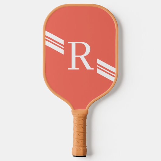 Flutter Monogram Initial Butterfliegen Pickleball Schläger (Rückseite)