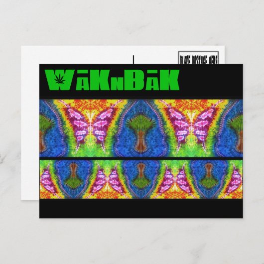 "Flutter Mural": eingefärbte Postkarte (Vorne/Hinten)