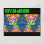 "Flutter Mural": eingefärbte Postkarte (Vorderseite)