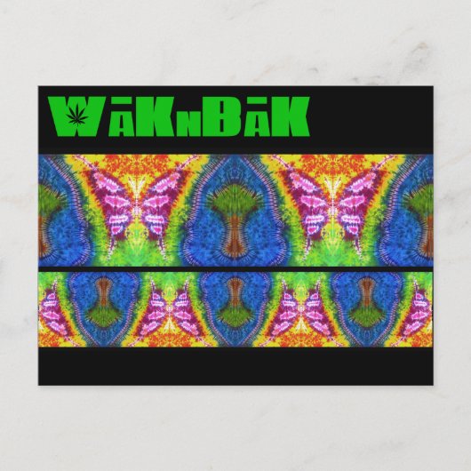 "Flutter Mural": eingefärbte Postkarte (Vorderseite)