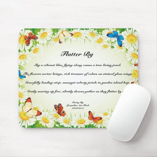 Flutter nach Gedicht Maus Pad Mousepad (Mit Mouse)
