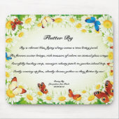 Flutter nach Gedicht Maus Pad Mousepad (Vorne)