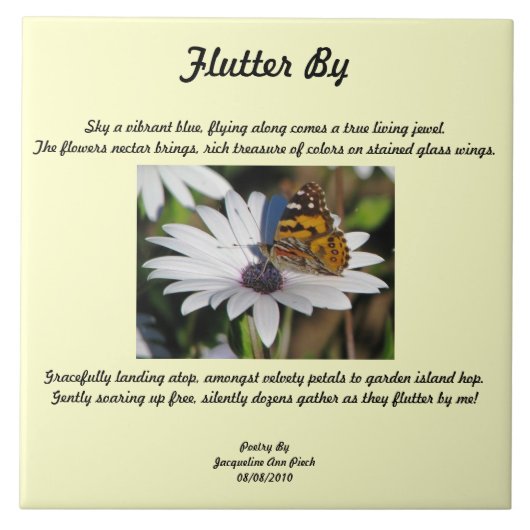 Flutter nach Maß Fliese (Vorderseite)