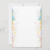 Flutter On Over Rainbow Butterfly 1st Birthday Einladung (Rückseite)