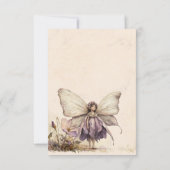 Flutter und Twirl Blume Feenmädchen Geburtstag Dankeskarte (Rückseite)