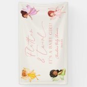 Flutter und Twirl Enchanted Fairy Baby Shower Banner (Vertikal)