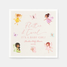 Flutter und Twirl Enchanted Fairy Baby Shower Serviette