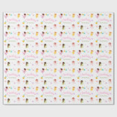 Flutter und Twirl Fairy Birthday Party Geschenkpap Geschenkpapier (Flach)