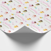 Flutter und Twirl Fairy Birthday Party Geschenkpap Geschenkpapier (Ecke)