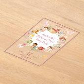 Flutter und Twirl Fairy Garden Geburtstag Einladun Acryleinladungen (Ablage )