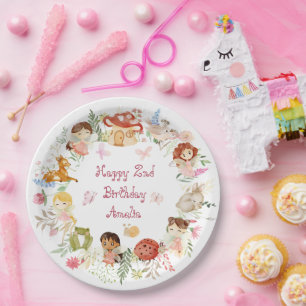 Flutter und Twirl Fairy Garden Geburtstag Pappteller