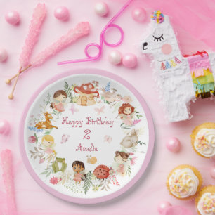 Flutter und Twirl Fairy Garden Geburtstag Pappteller