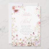 Flutter und Twirl Whimsical Magical Girls Geburtst Einladung (Vorderseite)