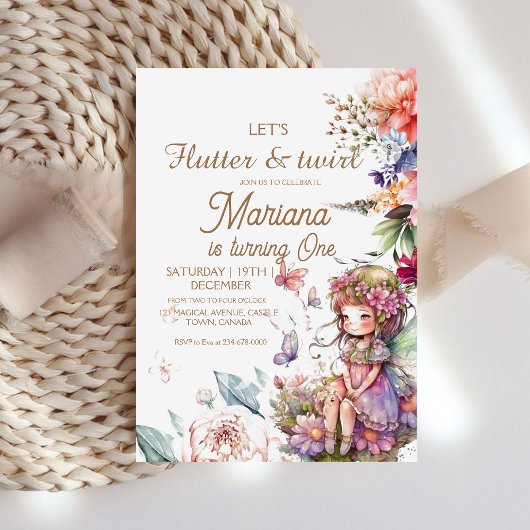 Flutter und wirbelnde Gartenmühle Blumenzähne 1. Einladung