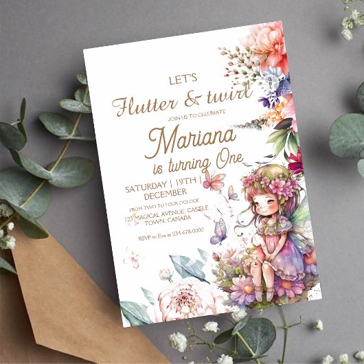 Flutter und wirbelnde Gartenmühle Blumenzähne 1. Einladung