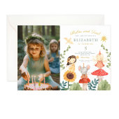 Flutter und wirbelndes Foto Verzauberte Fee Geburt Einladung