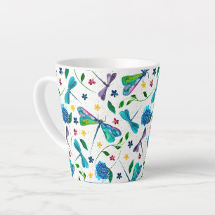 Flutter-Wasserfarben-Dragonfly-Garten-Designer Milchtasse