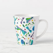 Flutter-Wasserfarben-Dragonfly-Garten-Designer Milchtasse (Rechts)