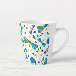Flutter-Wasserfarben-Dragonfly-Garten-Designer Milchtasse