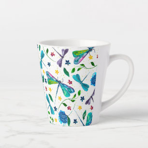 Flutter-Wasserfarben-Dragonfly-Garten-Designer Milchtasse
