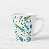 Flutter-Watercolor Libellen-Gartendesigner Milchtasse (Rechts)