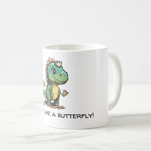 Flutter wie ein Schmetterling Kaffeetasse (VorderseiteRechts)