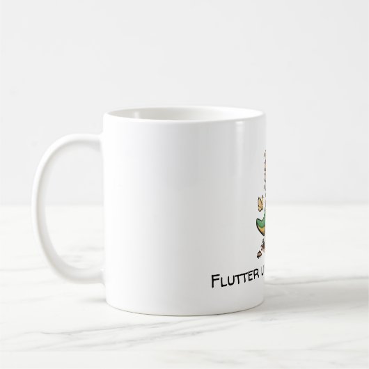 Flutter wie ein Schmetterling Kaffeetasse (Links)