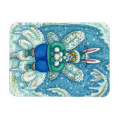 FLUTTERBUN WINTER WONDERLAND, FUNNY BUNNY RABBBIT MAGNET (Horizontal)