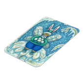 FLUTTERBUN WINTER WONDERLAND, FUNNY BUNNY RABBBIT MAGNET (Linke Seite)