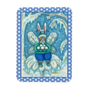 FLUTTERBUN WINTER WONDERLAND, LUSTIGER HASE MAGNET