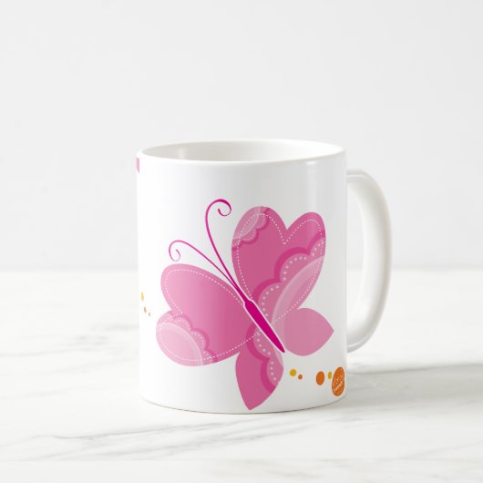 FLUTTERBY BUTTERFLIES :: Reihe von drei 1 Kaffeetasse (VorderseiteRechts)