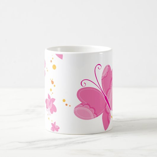 FLUTTERBY BUTTERFLIES :: Reihe von drei 1 Kaffeetasse (Mittel)
