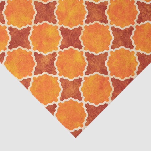 Flutterby Fall geometrisches Brown Seidenpapier (Ausschnitt)